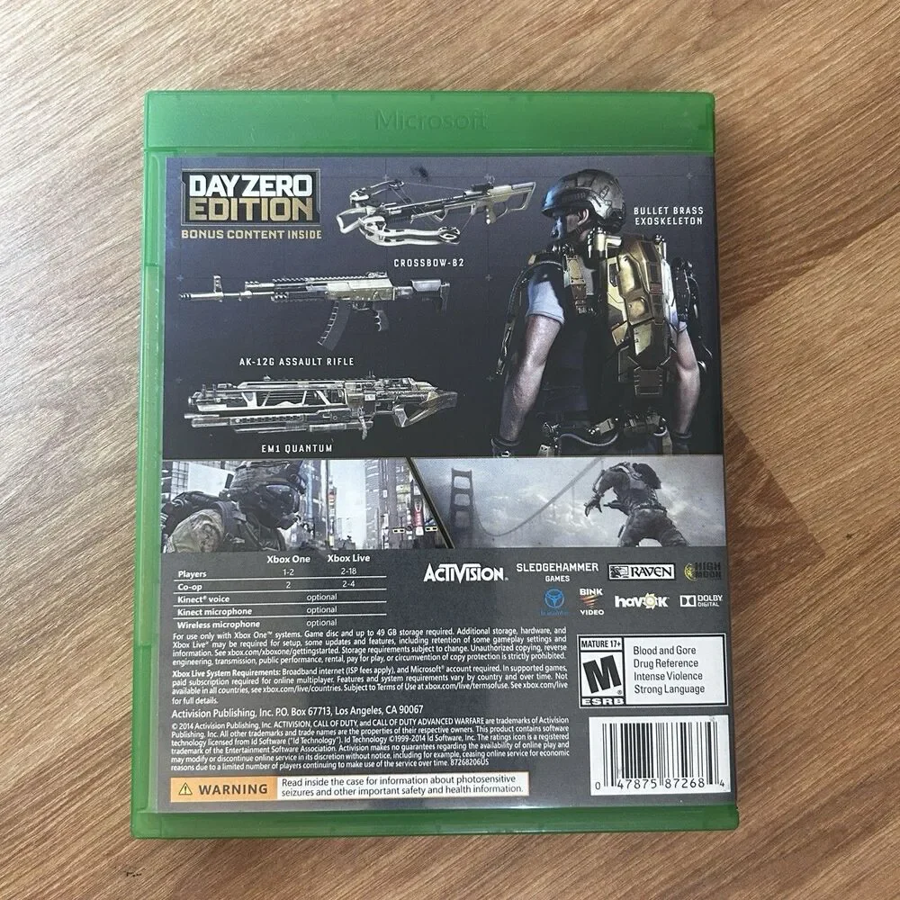 Call of Duty: Advanced Warfare, Day Zero Edition, XBOX ONE, Tested & Working